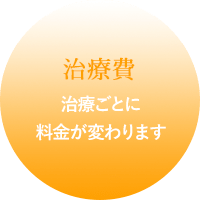 治療費（治療ごとに料金が変わります）